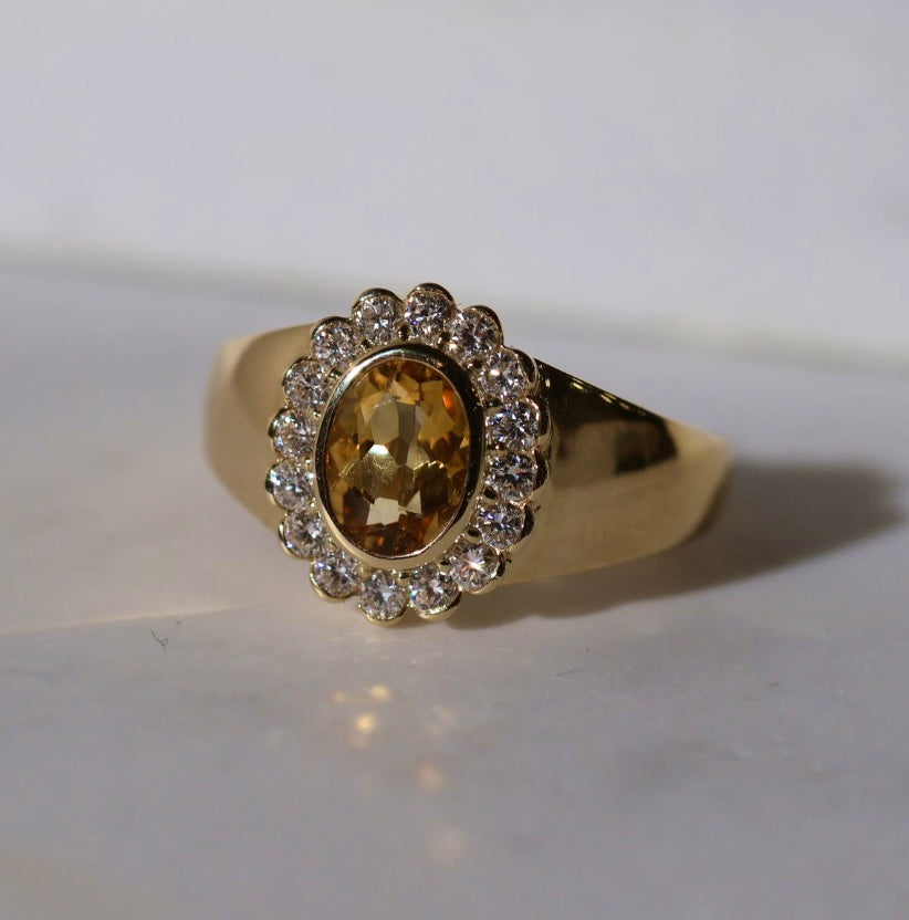 Keepsake Signet Ring - Natural Citrine