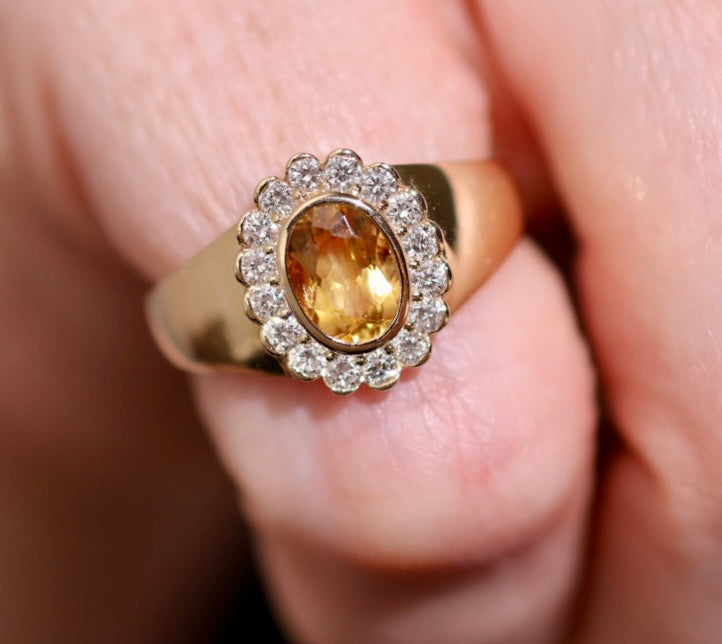 Keepsake Signet Ring - Natural Citrine