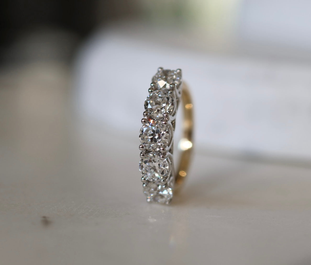 2ct Old European Cut Diamond Eternity Ring