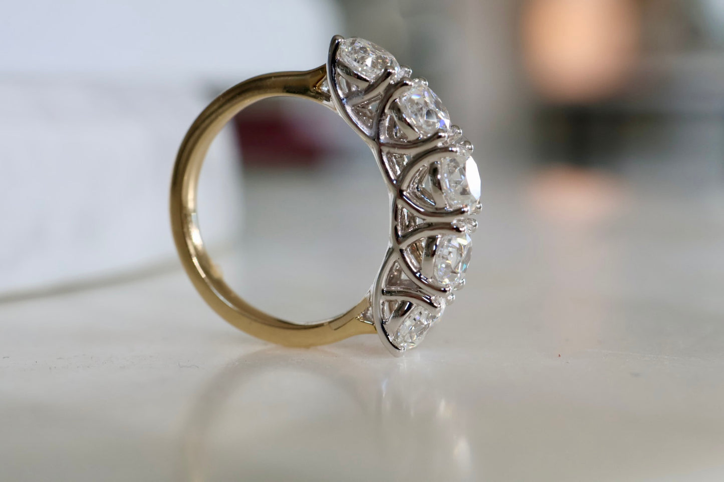2ct Old European Cut Diamond Eternity Ring