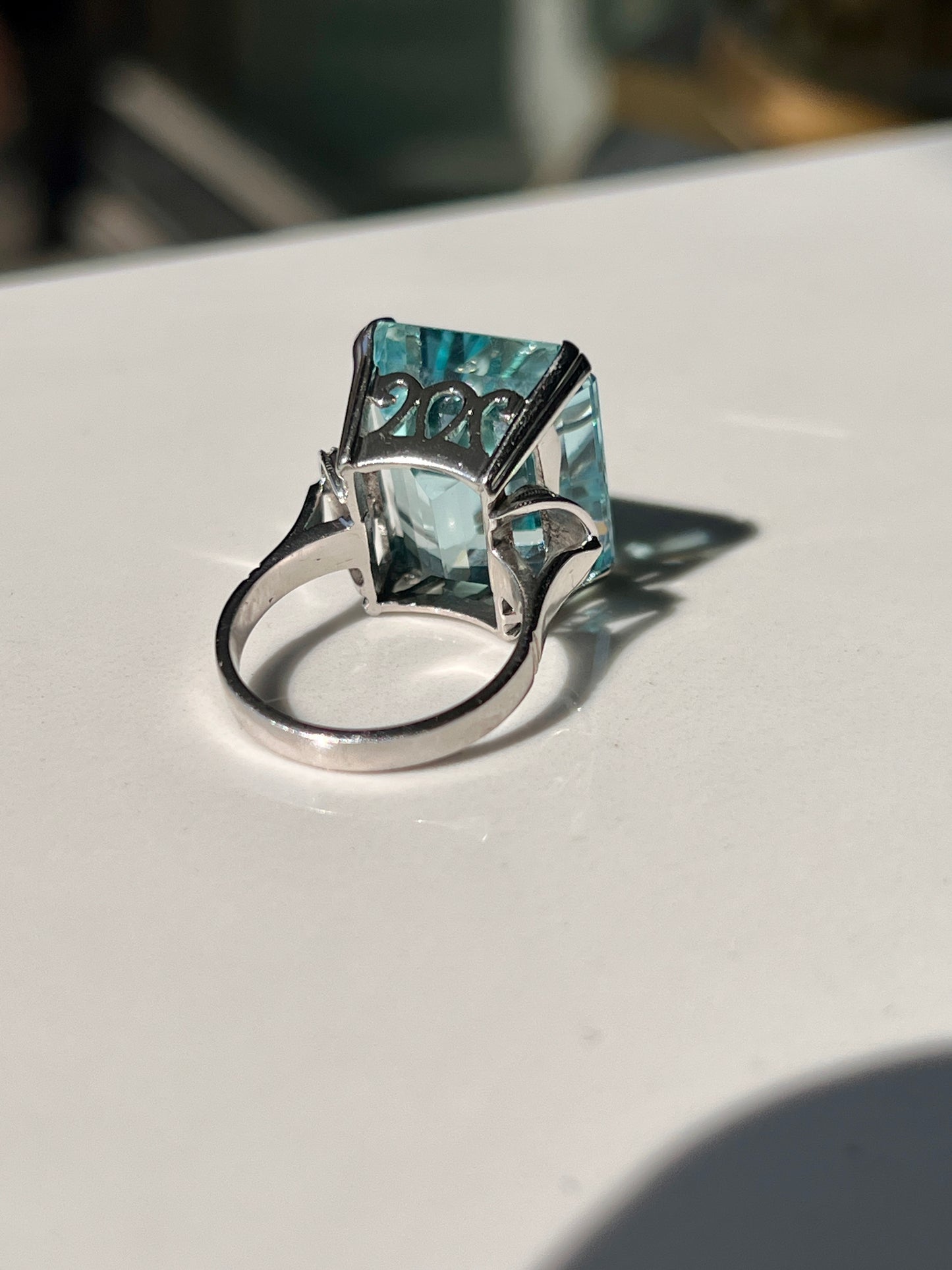 Adeline - 25.3ct GIA Certified Aquamarine Ring