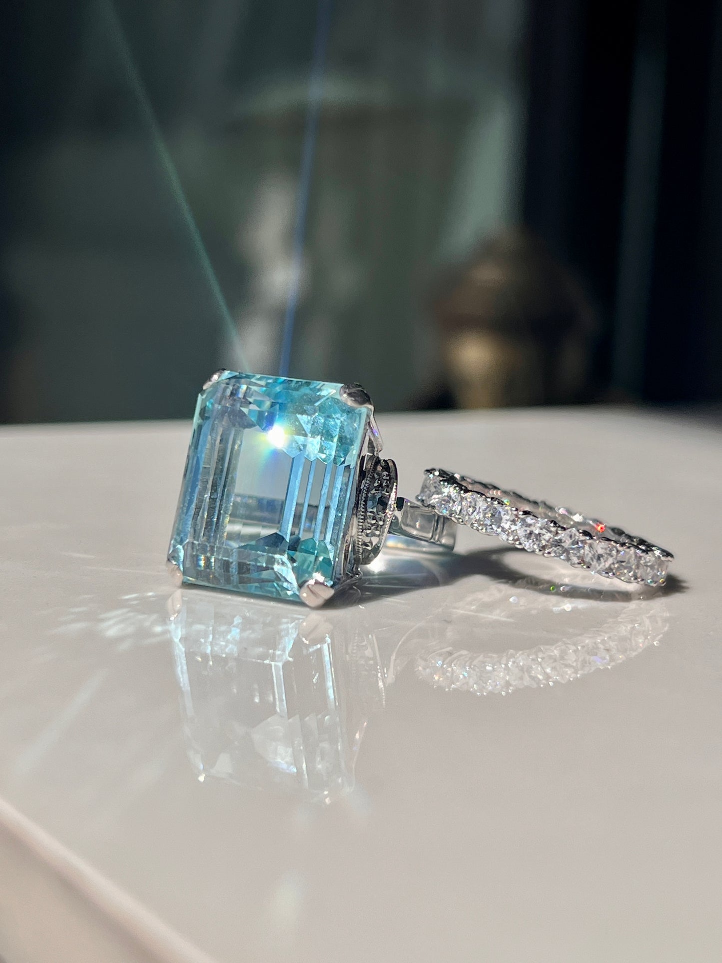 Adeline - 25.3ct GIA Certified Aquamarine Ring