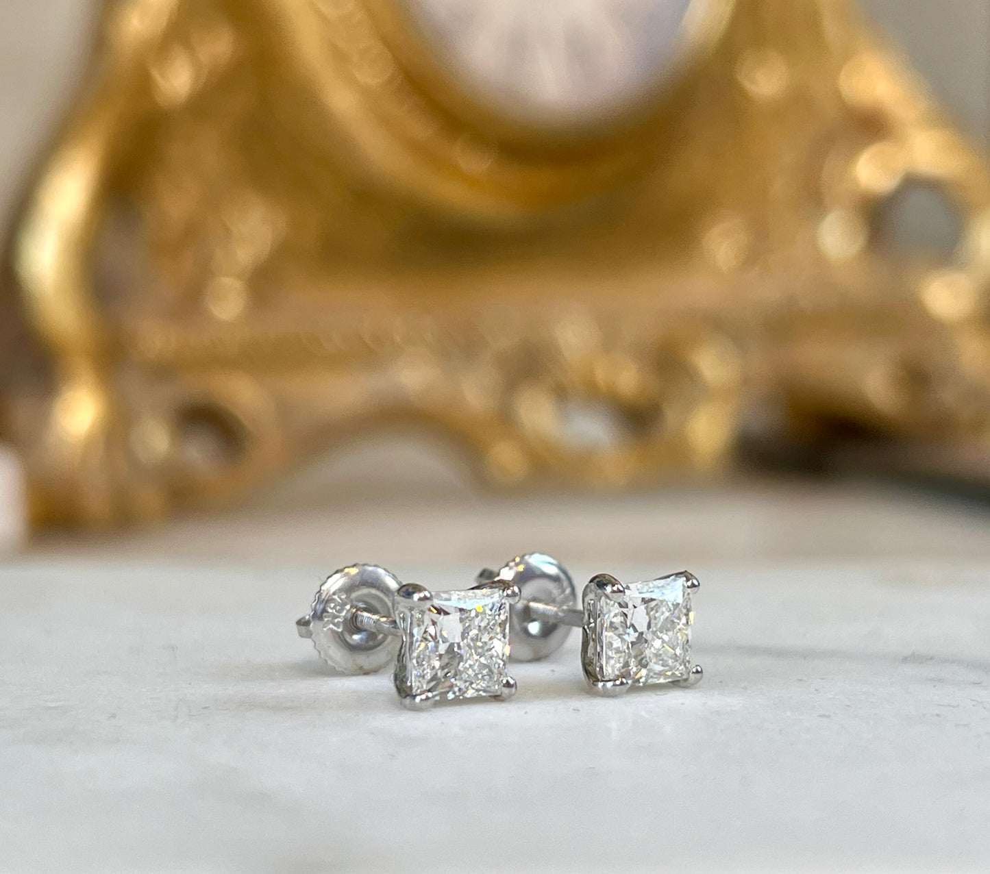 Lab-Luxe™ - 2.18ct Princess Cut Diamond Studs