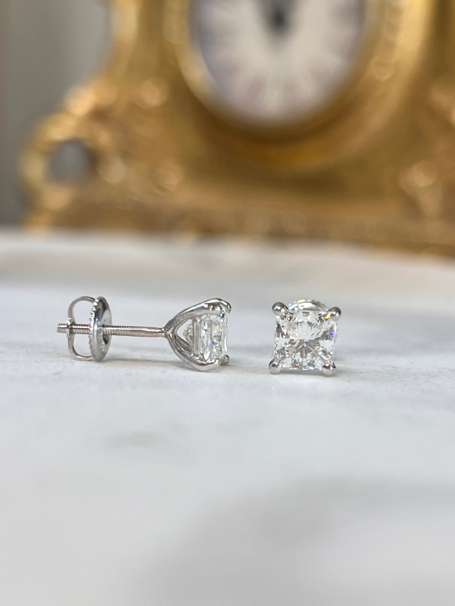 Lab-Luxe™ - 2.18ct Princess Cut Diamond Studs