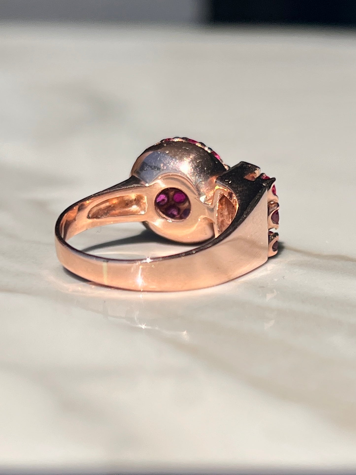 Victoria - Natural Ruby & Old Cut Diamond Ring