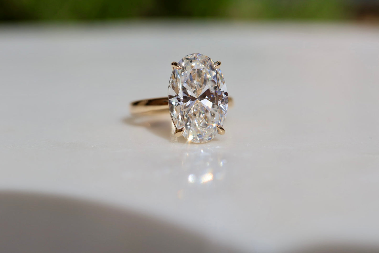 Sibel - 5ct Oval Diamond Solitaire 18kt Yellow Gold