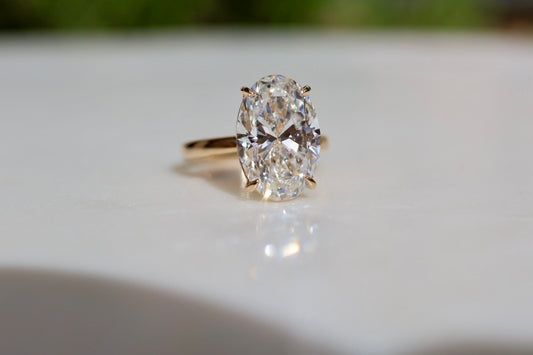 Sibel - 5ct Oval Diamond Solitaire 18kt Yellow Gold