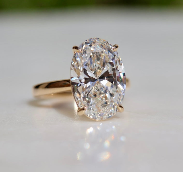 Sibel - 5ct Oval Diamond Solitaire 18kt Yellow Gold