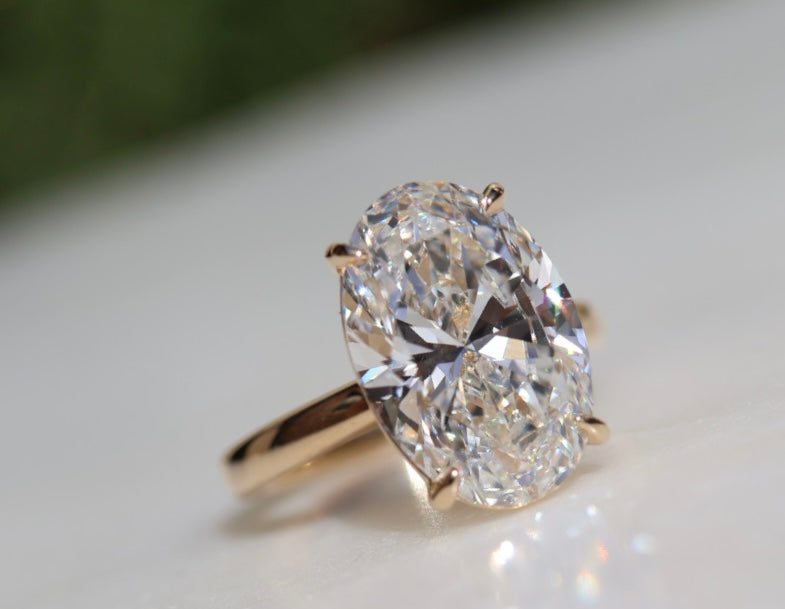 Sibel - 5ct Oval Diamond Solitaire 18kt Yellow Gold
