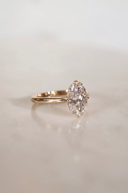 Stella - 2ct Elongated Oval Ring