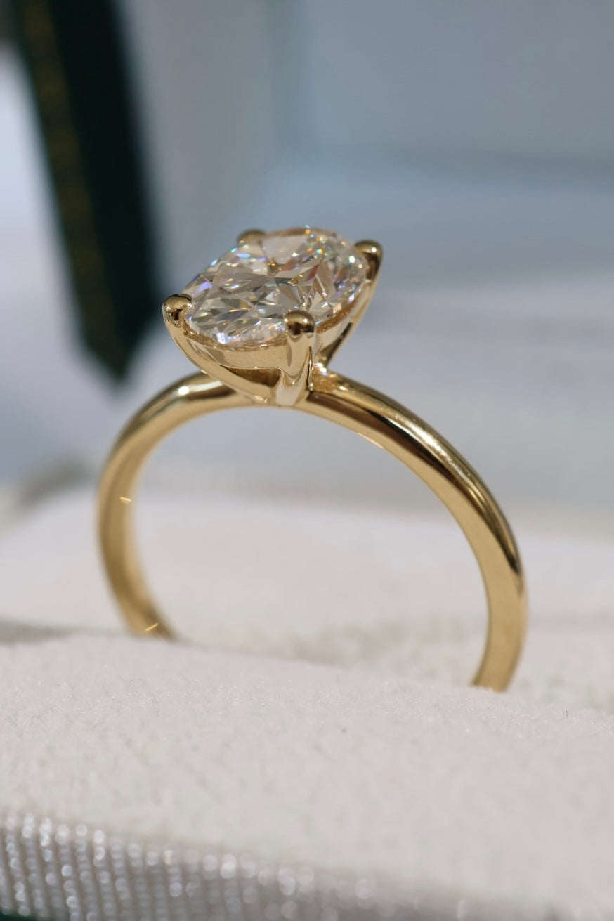 Opportunity Buy - 2ct Oval Solitaire 18ct Yellow Gold