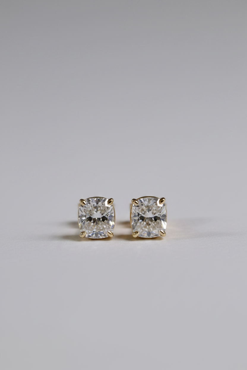 Lumi | 2ct Elongated Cushion Lab-Grown Diamond Stud Earrings
