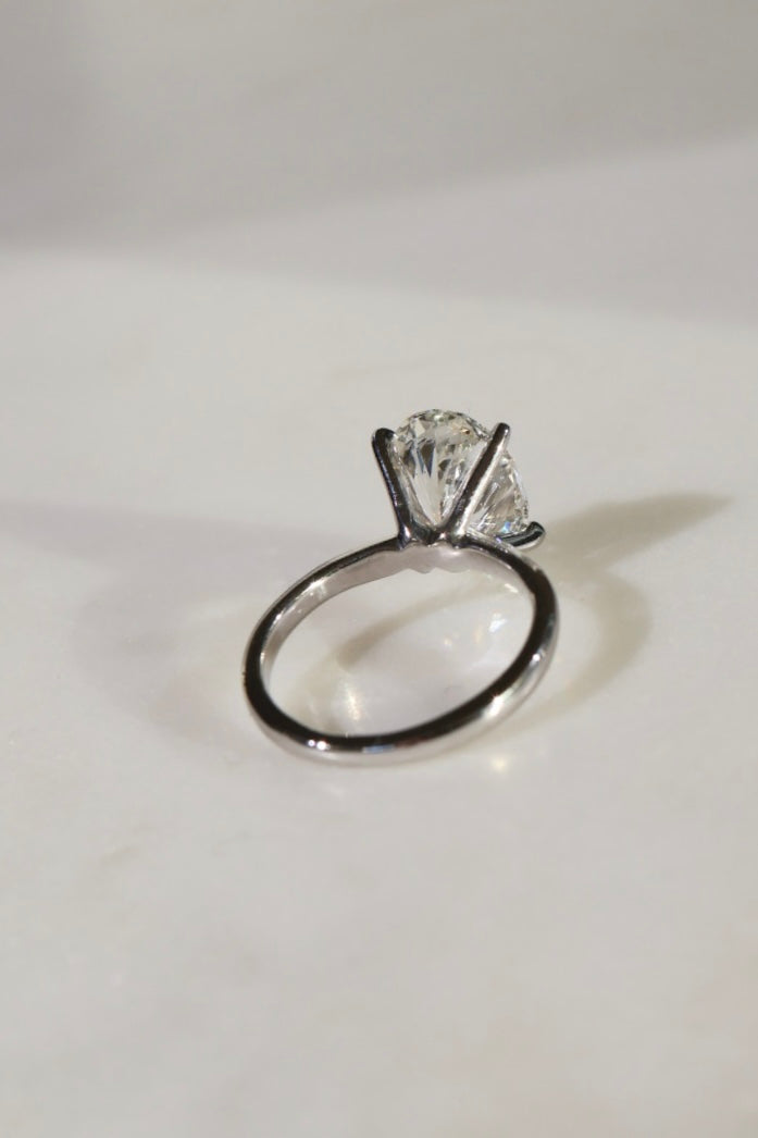 Opportunity Buy - 3ct Oval Solitaire 18ct White Gold