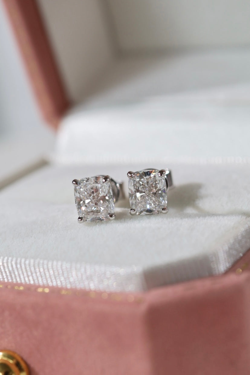 Lumi - 2ct Elongated Cushion Lab-Grown Diamond Stud Earrings