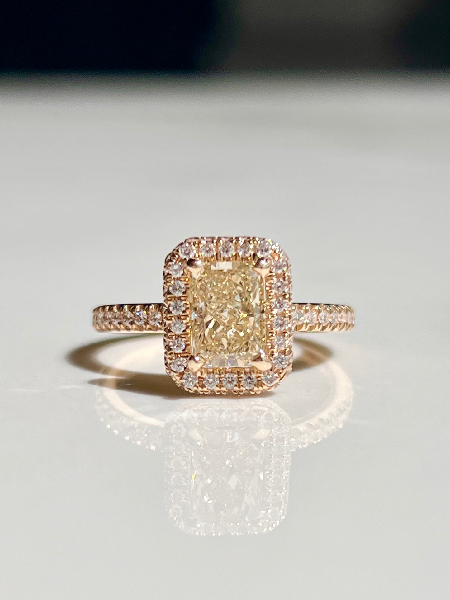 Yellow Radiant Diamond ring