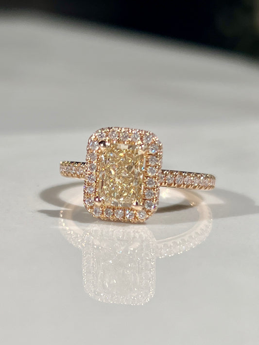 Yellow Radiant Diamond ring