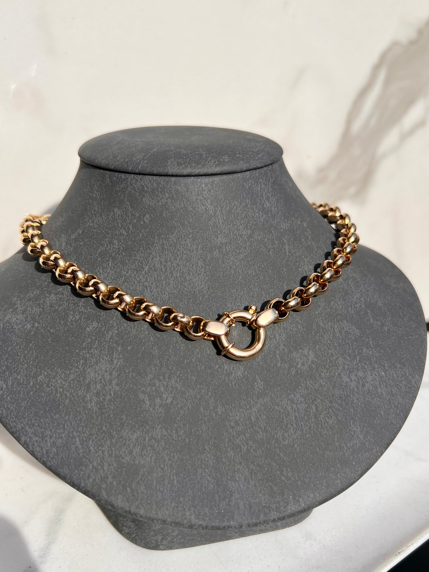 Yellow Gold Belcher Chain 50cm