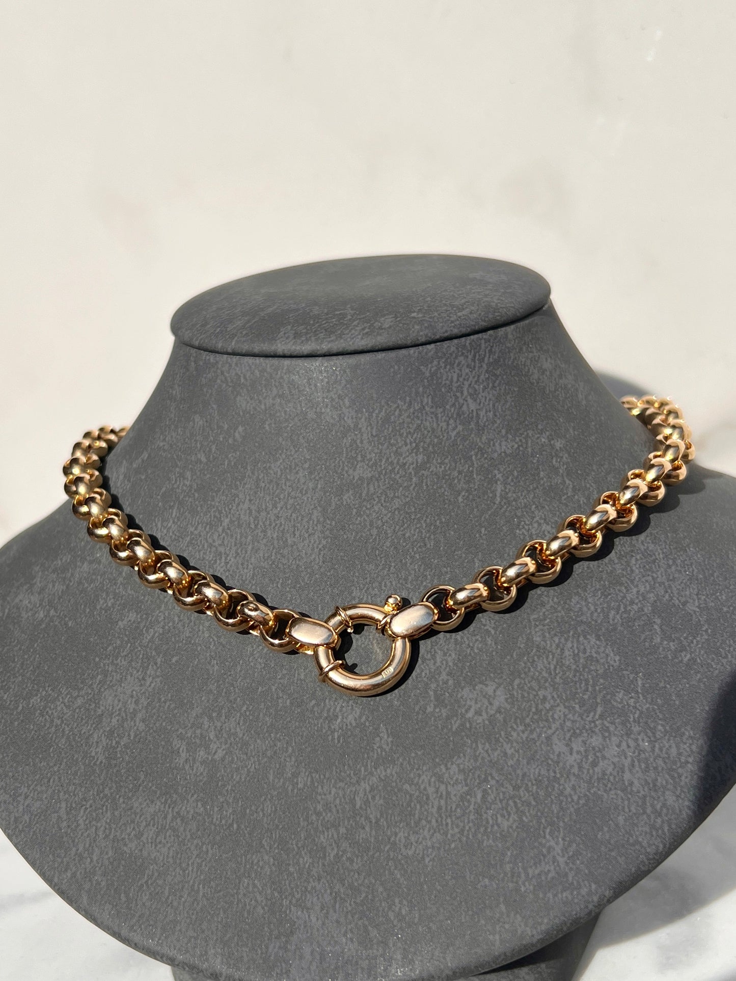 Yellow Gold Belcher Chain 50cm