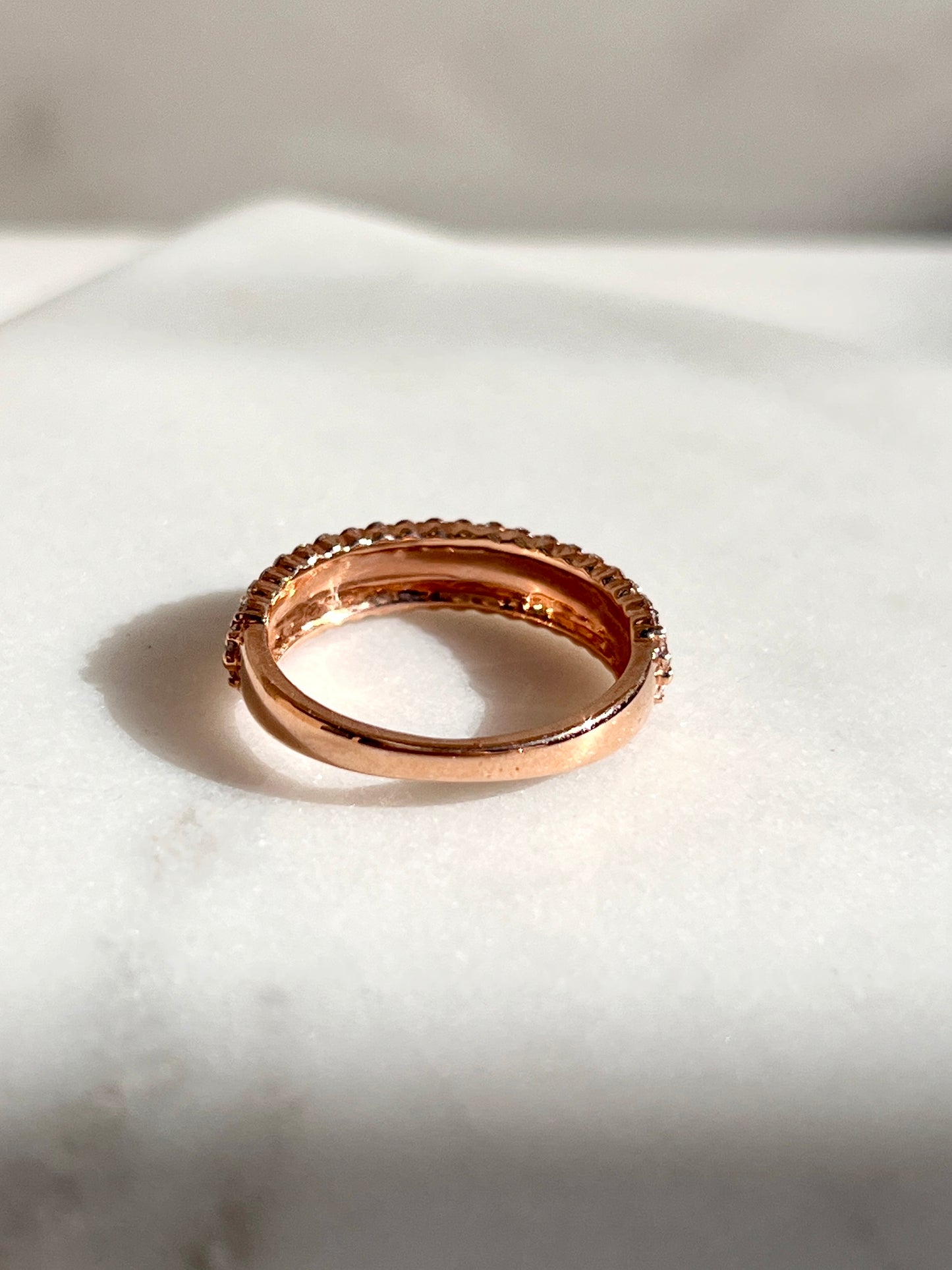 Lab-luxe™ - 1ct Pavé Diamond Rose Gold Ring