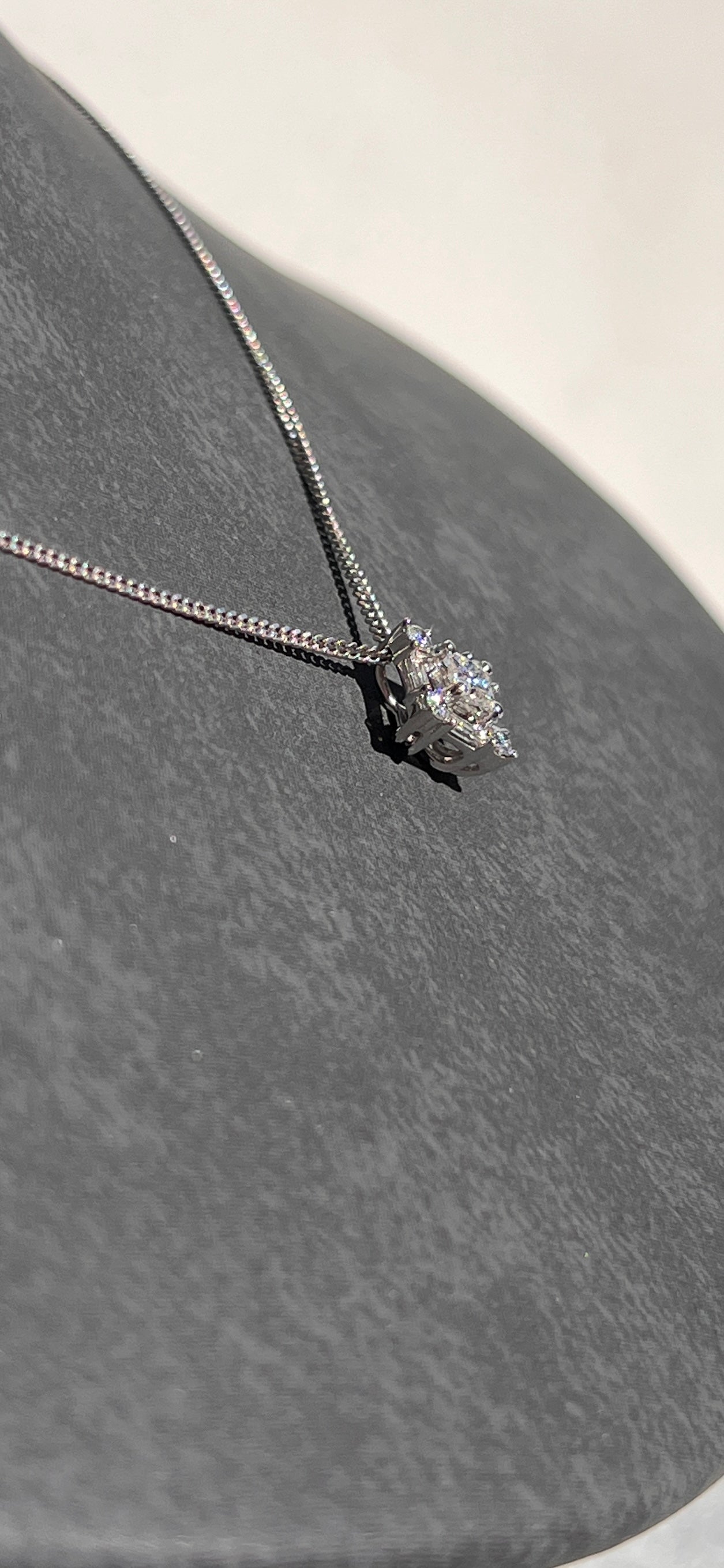 white gold diamond pendant