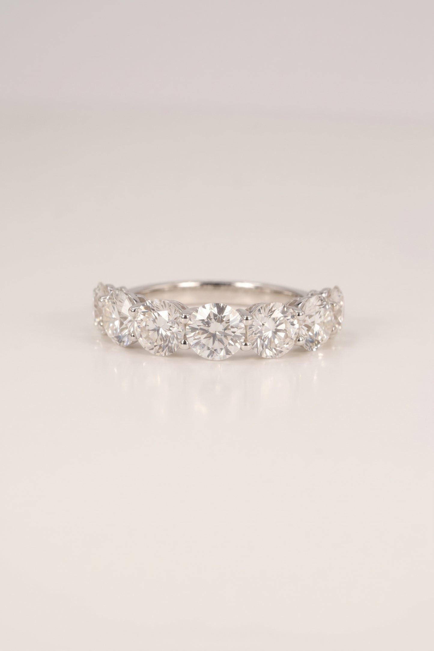 Cecile | 2.80ct Round Diamond Half Eternity Ring