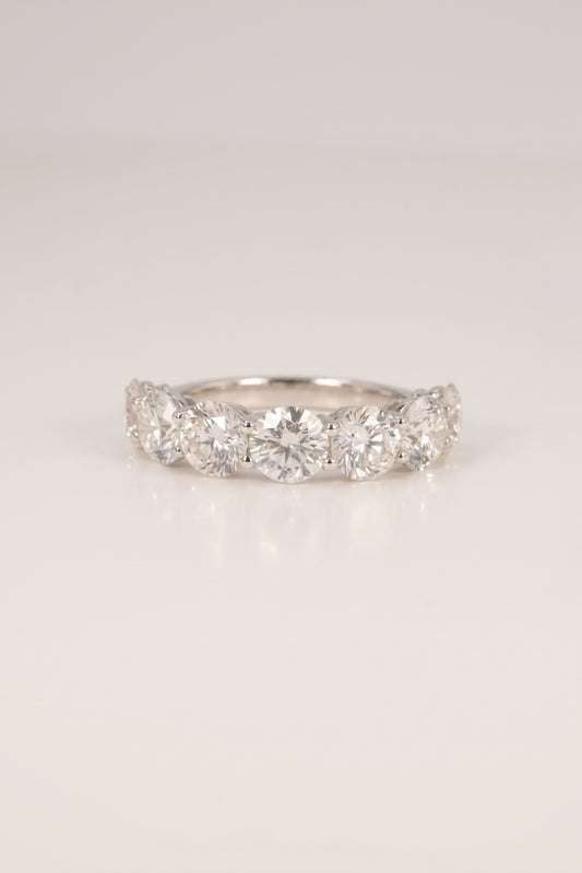 Cecile | 2.80ct Round Diamond Half Eternity Ring