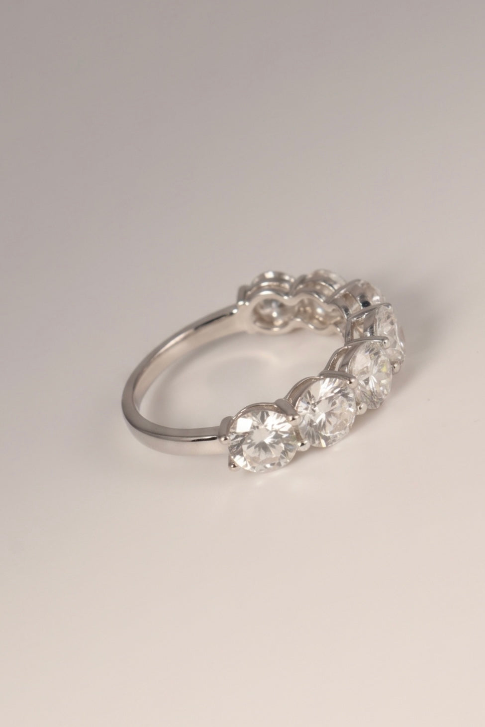 Cecile | 2.80ct Round Diamond Half Eternity Ring