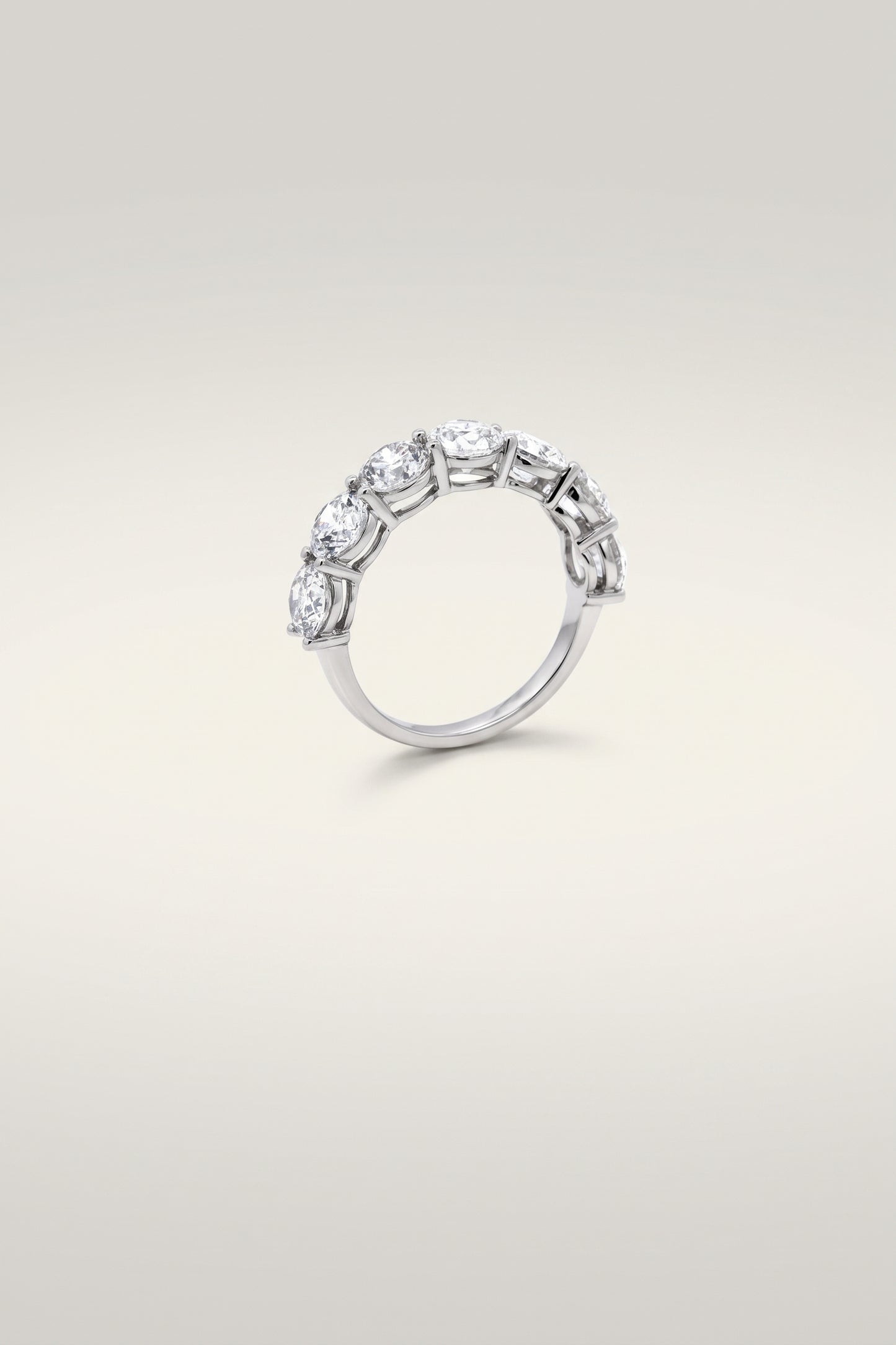 Cecile | 2.80ct Round Diamond Half Eternity Ring
