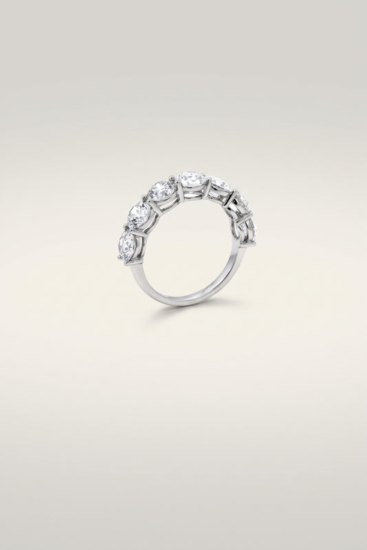 Cecile | 2.80ct Round Diamond Half Eternity Ring