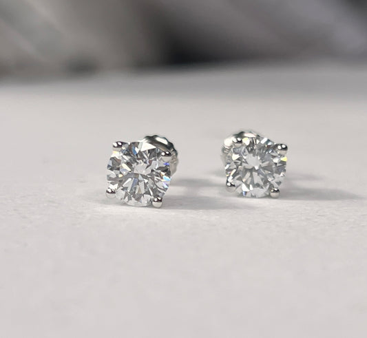 3ct Diamond Earring Studs 18Kt White Gold