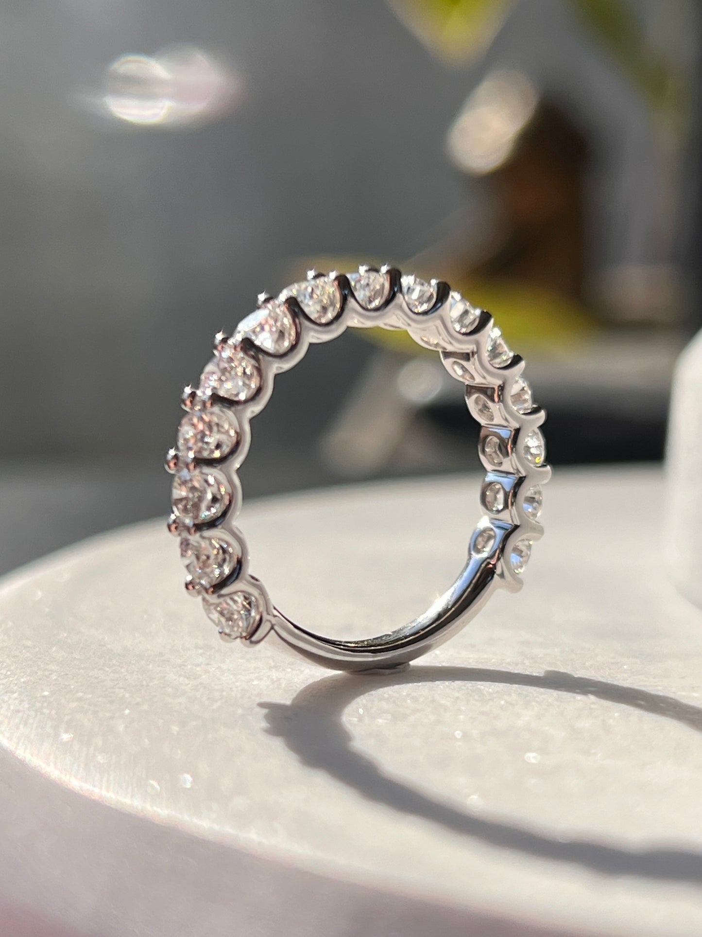 U-Prong 1.65ct Eternity Ring White Gold