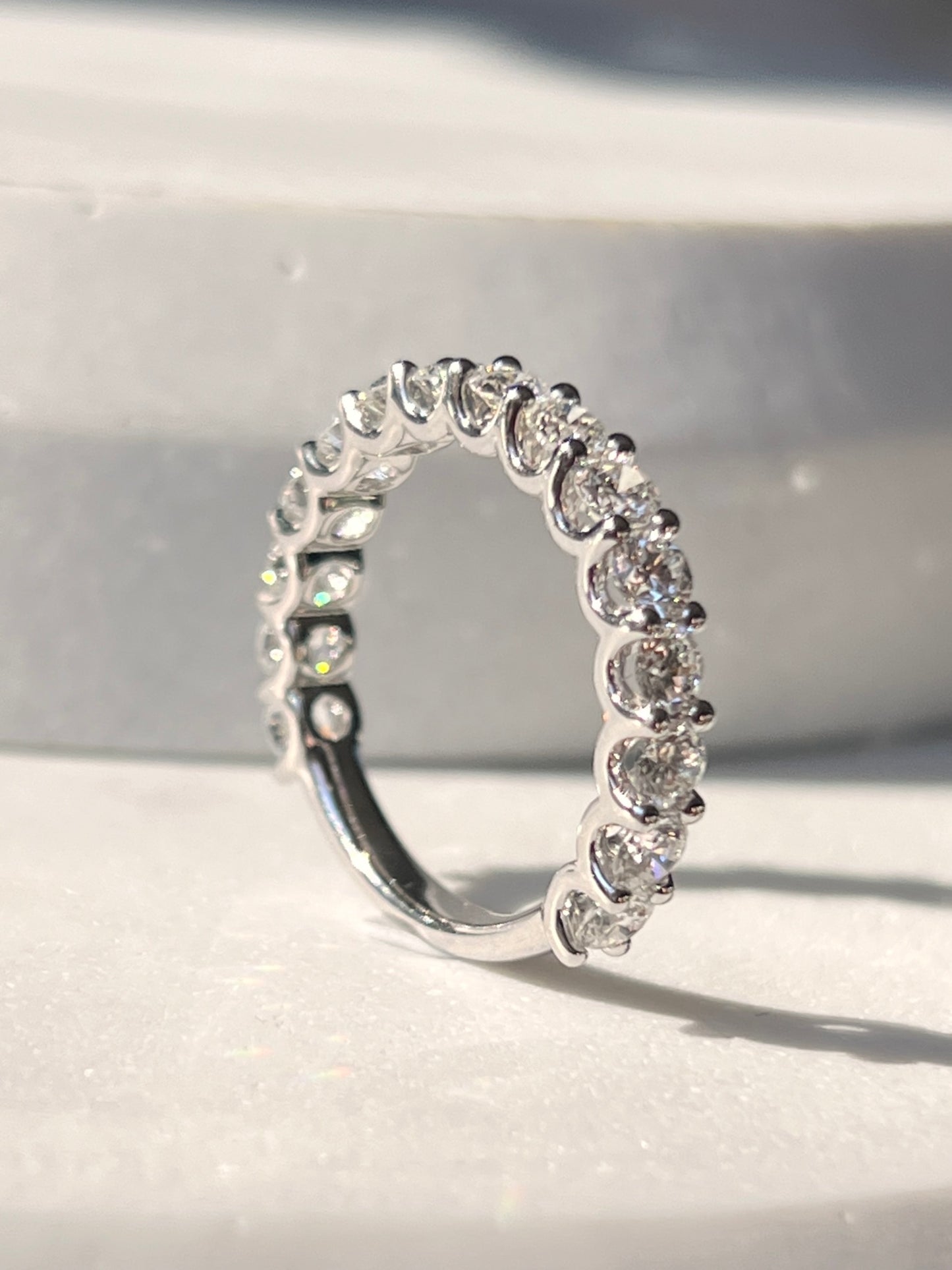 U-Prong 1.65ct Eternity Ring White Gold