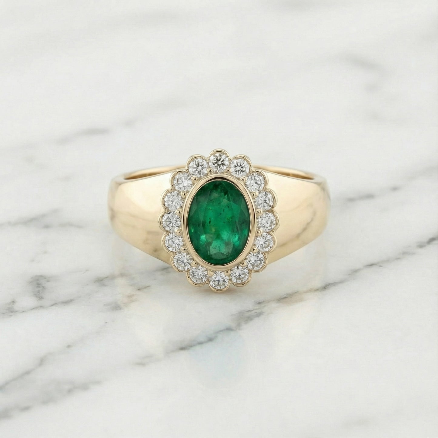 Keepsake Signet Ring - Columbian Emerald