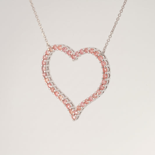 Jody | Pink Diamond Heart Necklace