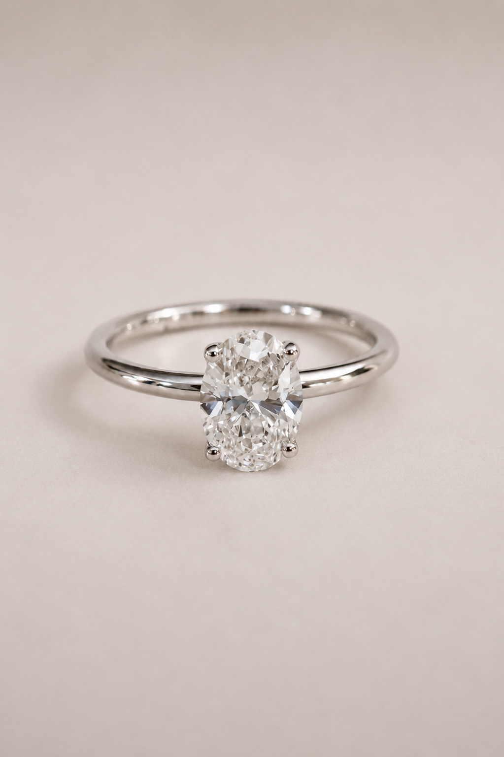 Lola | 2ct Lab Grown Oval Diamond Solitaire Ring