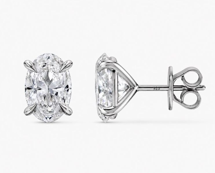 Hilary | 6ct Martini Oval Diamond Studs