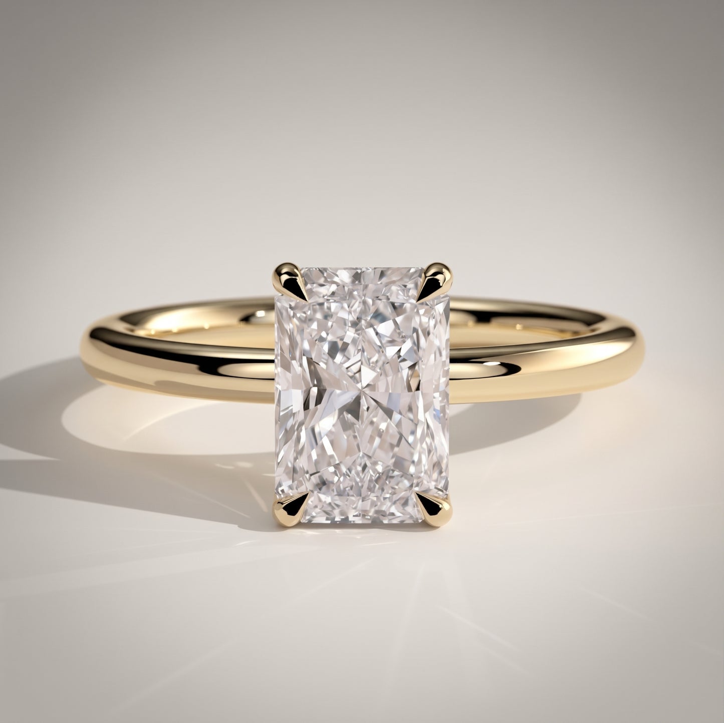 Noir | 2ct Radaint Lab-Grown Diamond Hidden Halo Solitaire Ring