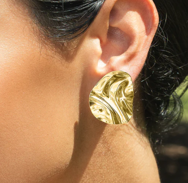 Organic Dome Statement Earrings