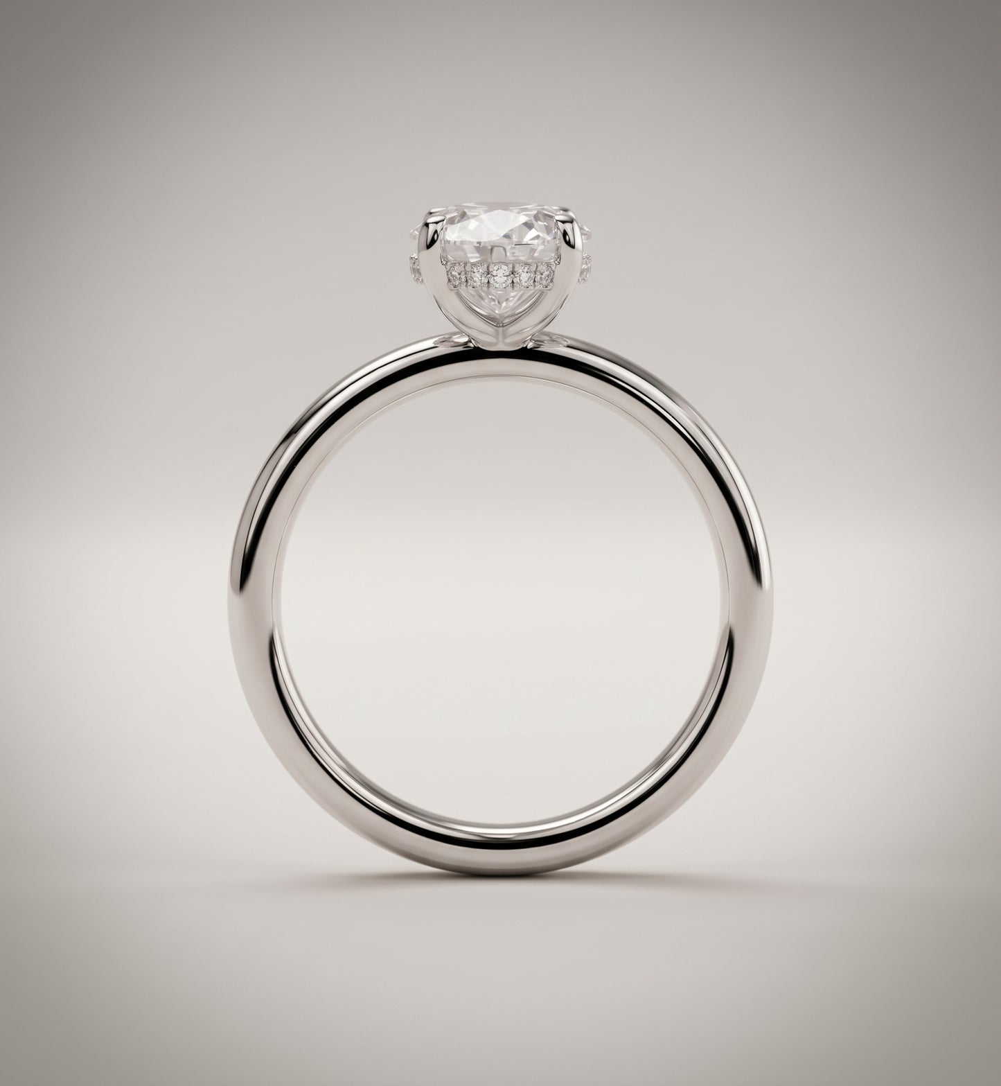 Cristalle | 2ct Oval Lab-Grown Diamond Hidden Halo Engagement Ring