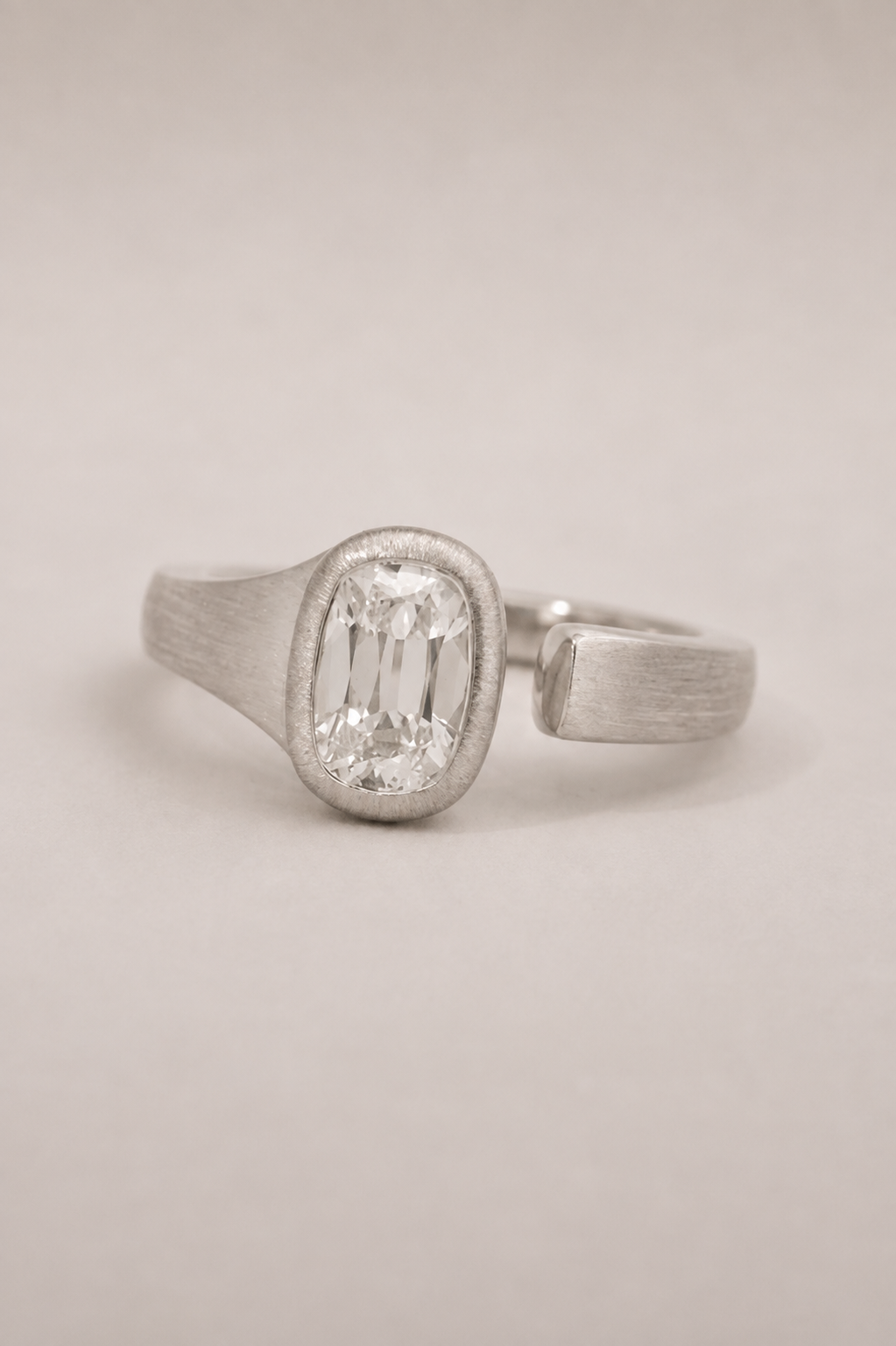 Silo | 1ct Elongated Old European Cut Diamond Spilt Band Ring