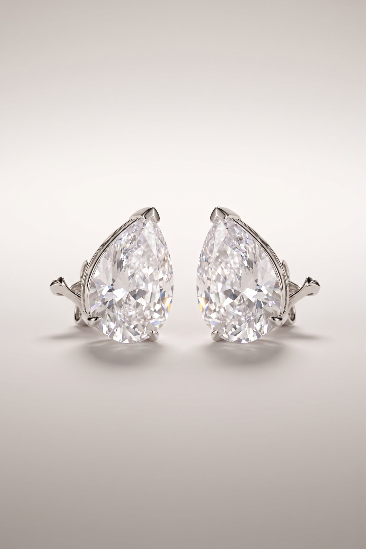 Starlet | Tilted 5ct Pear Studs | Pre Order