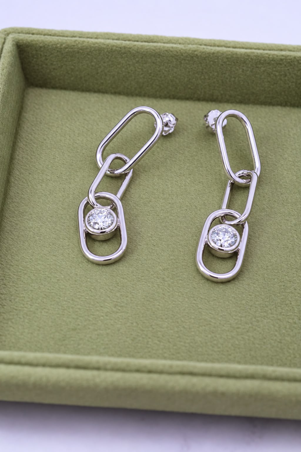 SLOANE | 1.5ct Diamond Drop Paperclip Earrings