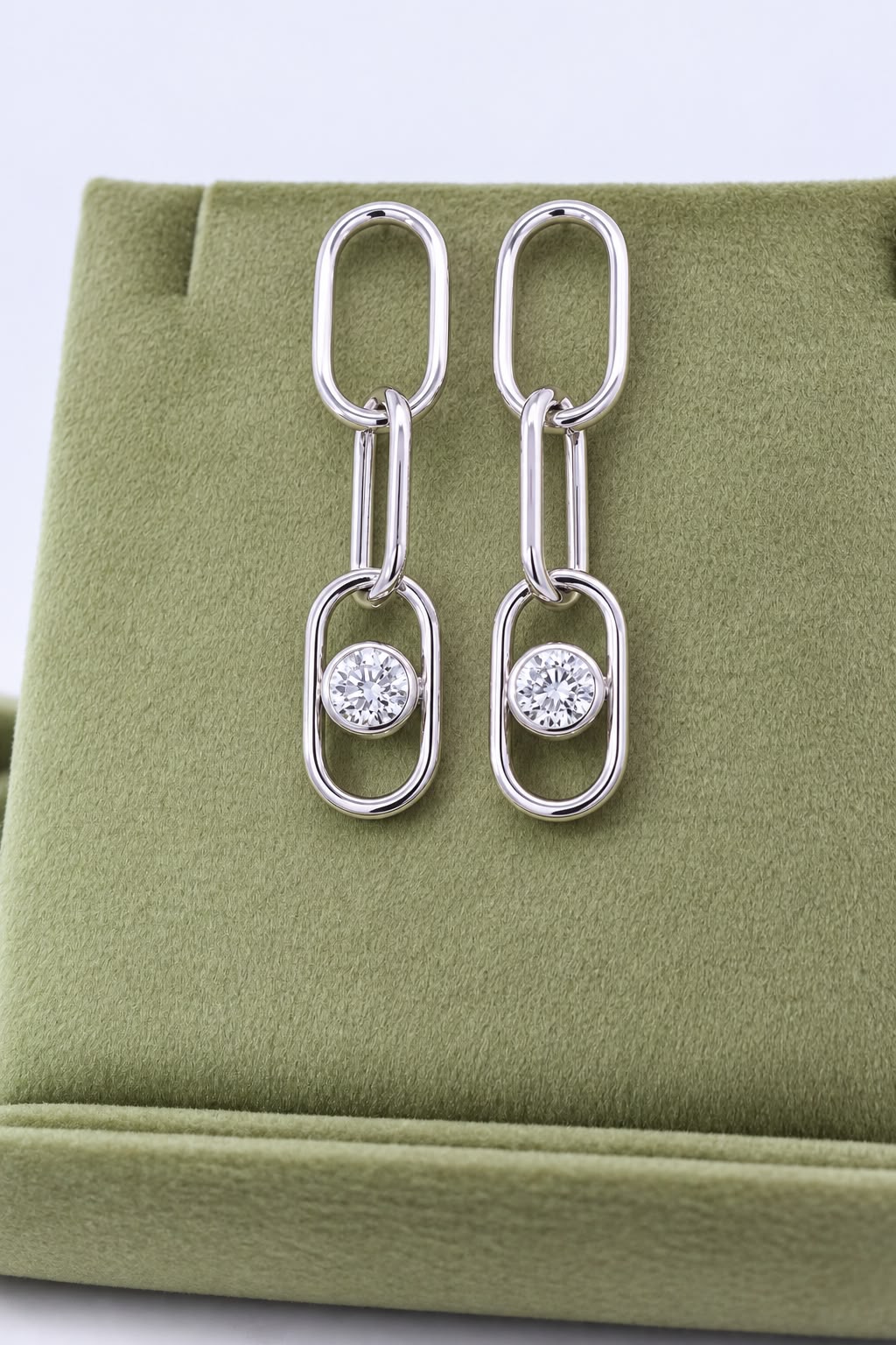 SLOANE | 1.5ct Diamond Drop Paperclip Earrings