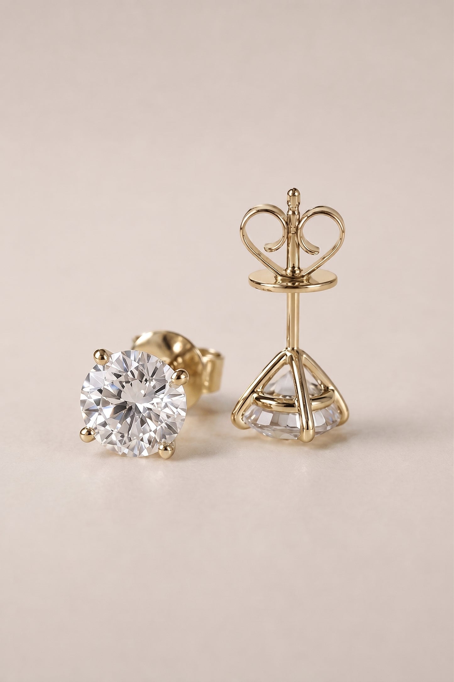 2ct Round Diamond Earring Studs