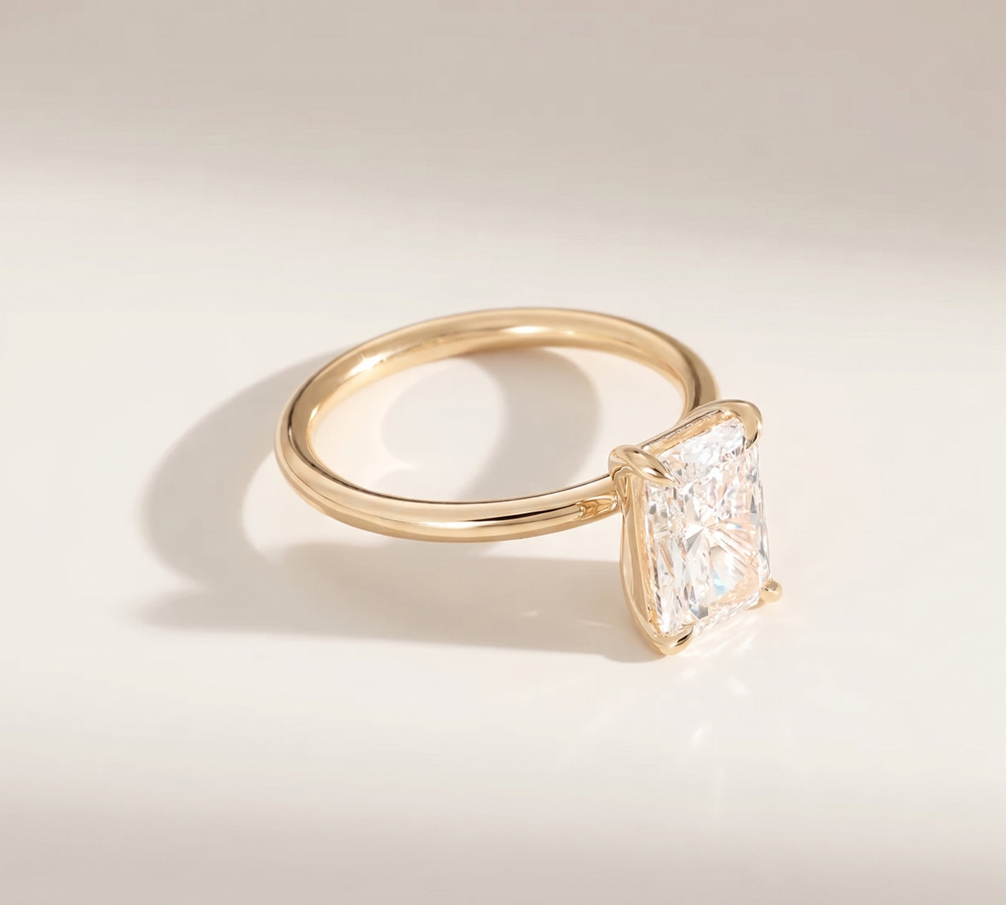 Charlie - 2ct Radiant Cut Diamond Solitaire Ring