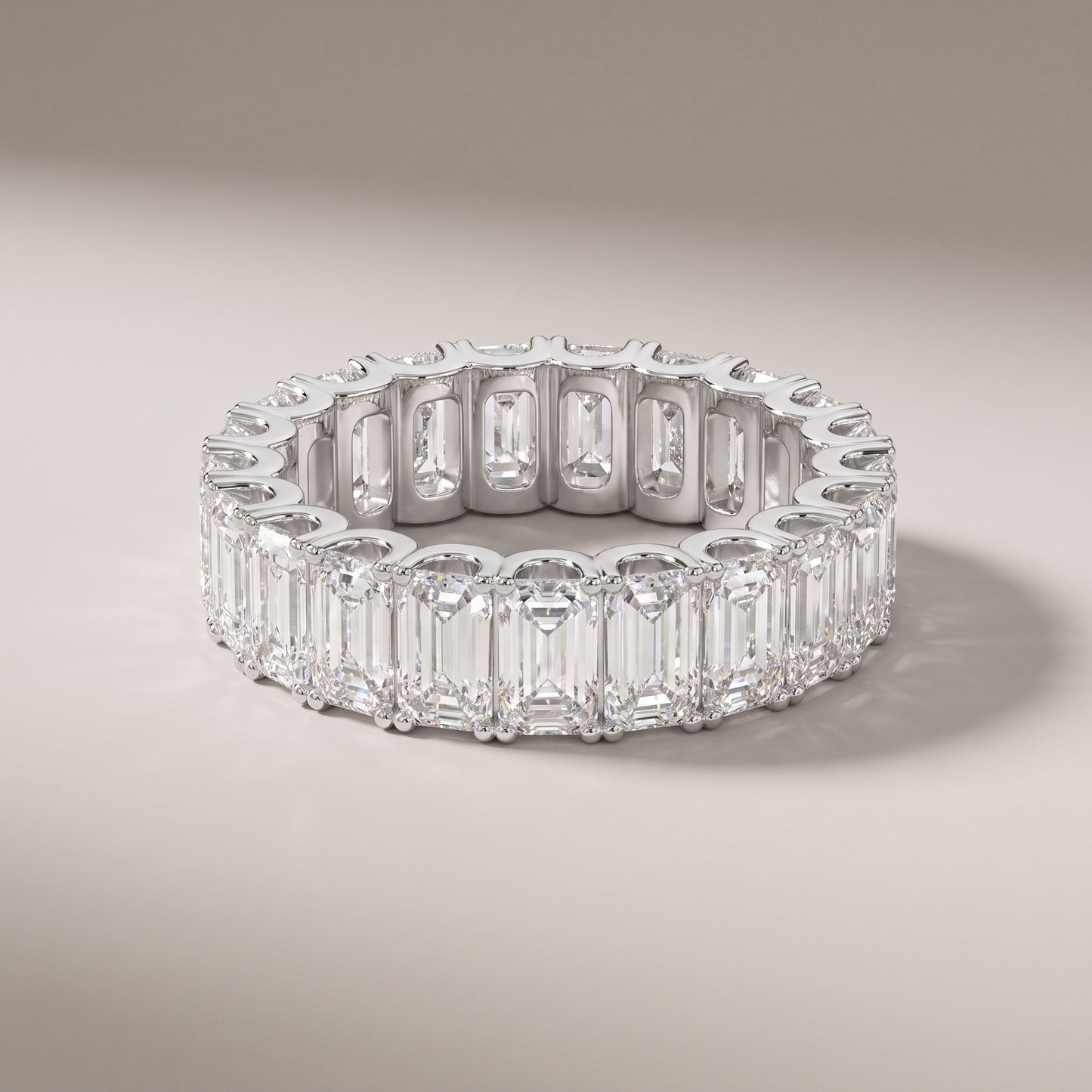 Emerald Cut Diamond Eternity Band