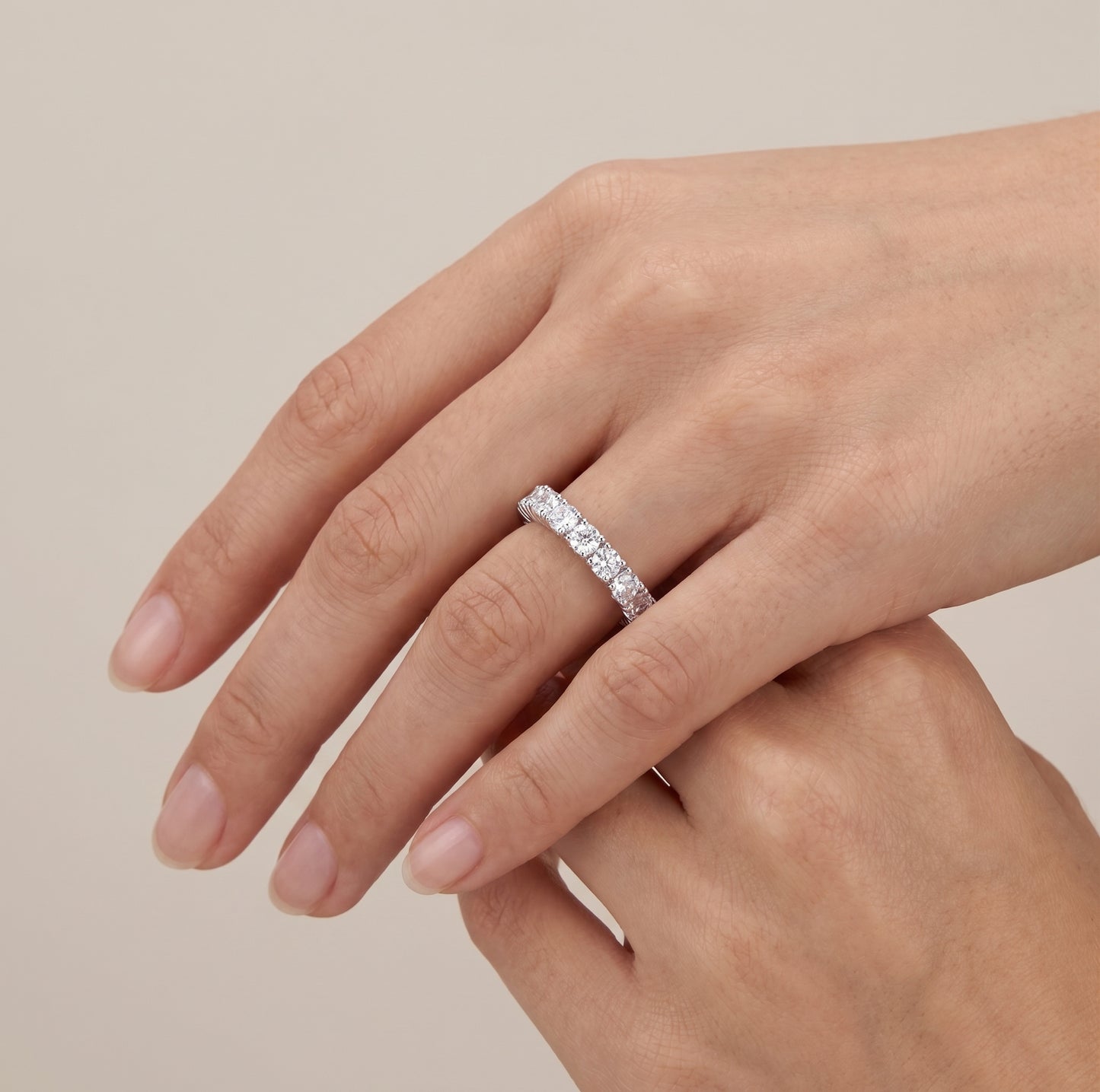 Classic Round Diamond Eternity Band