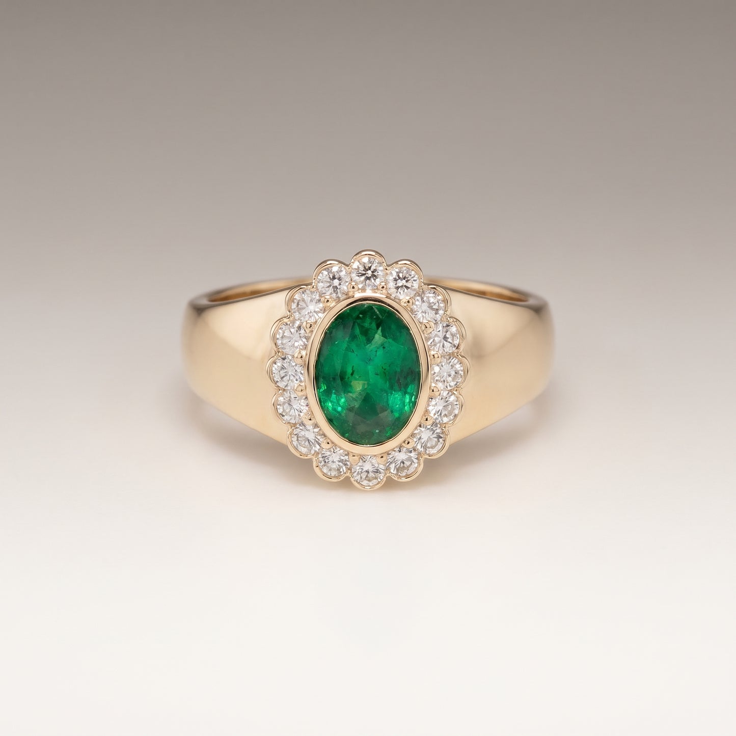 Keepsake | Diamond & Emerald Signet Ring