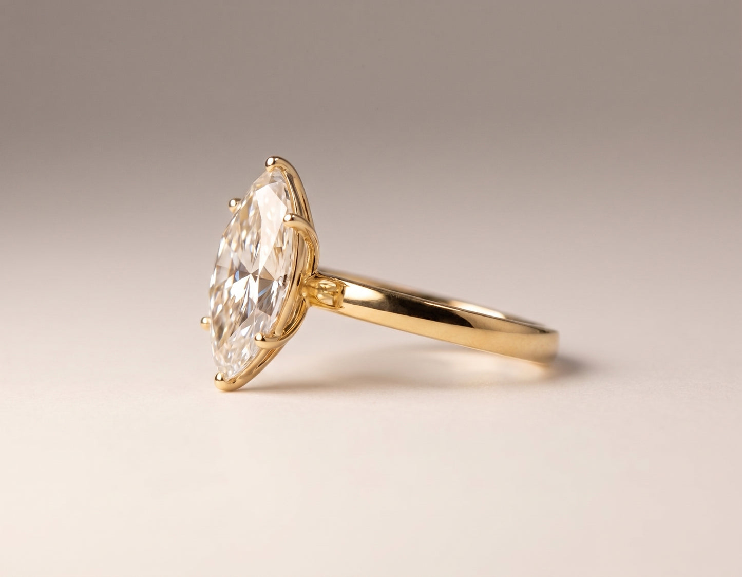Camille -  Marquise Solitaire Diamond Ring