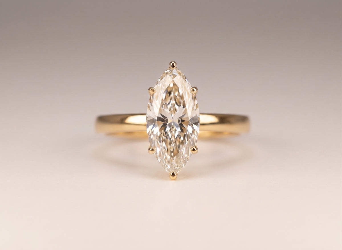 Camille marquise diamond solitaire